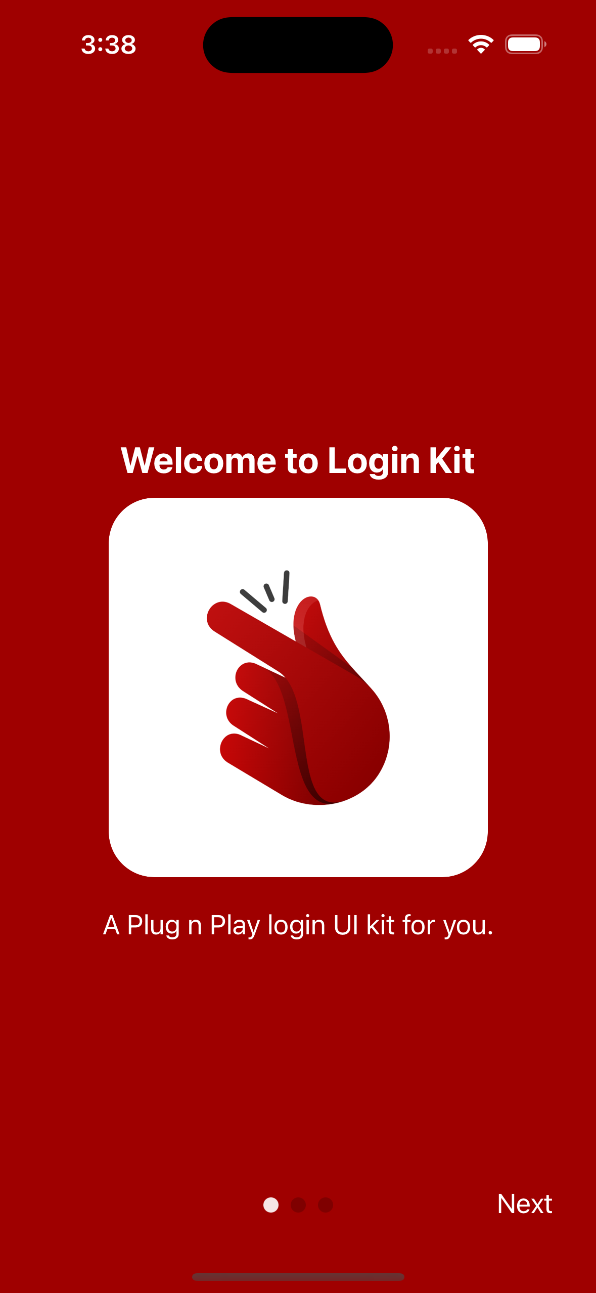 React Native Login UI Template screenshot 1