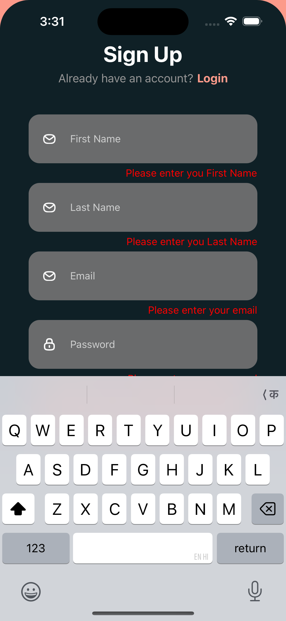React Native Login UI Template screenshot 4