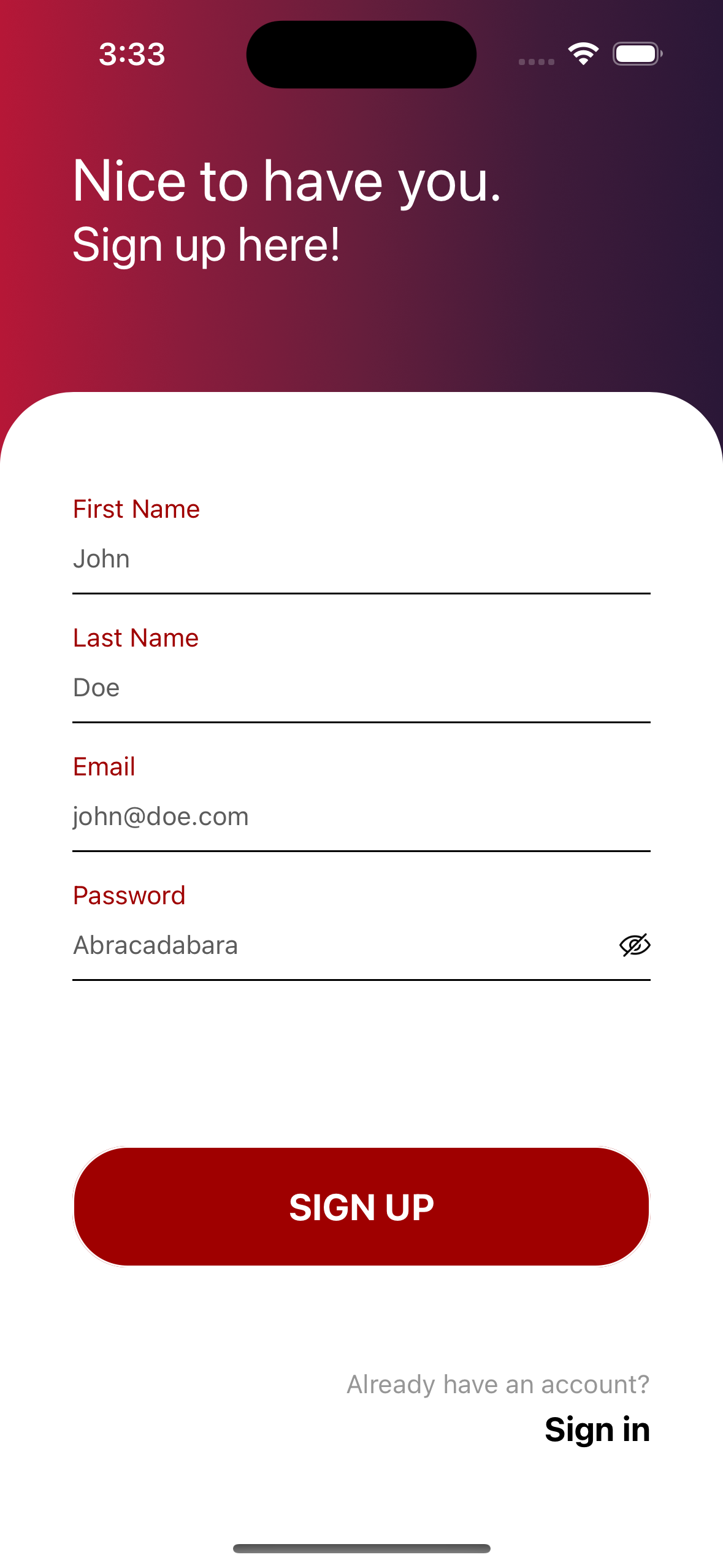 React Native Login UI Template screenshot 8