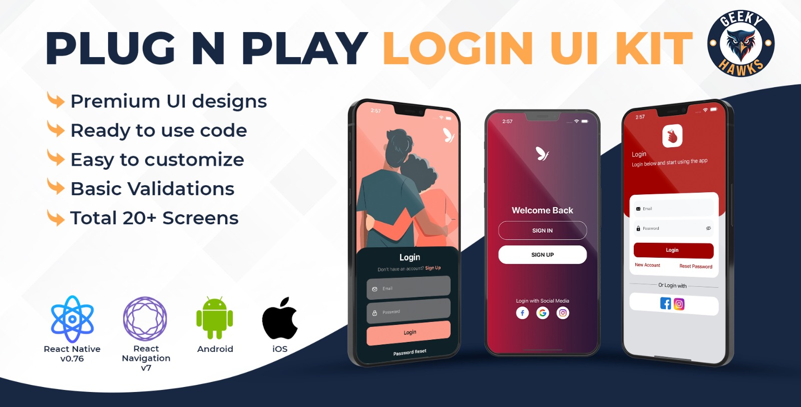 React Native Login UI Template